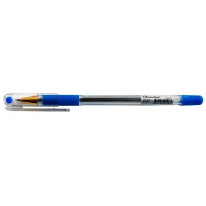 Ручка шариковая Silwerhof Golden синяя, пишущий узел 0,5мм, толщина линии письма 0,3мм, сменный стержень, корпус.прозрачный