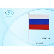 Флаг «Россия» 30*45 триколор с пласт. труб. МС-3787