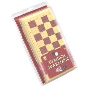 Игра настольная «Шашки-Шахматы» (бол, беж) блистер 03888