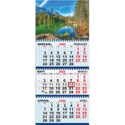 Календарь трехсекц. 2025 295*730 КТ-25-152 Природа. Горное озеро